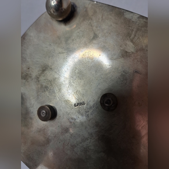 Vintage 1940's English Hand Painted Imari Style Condiment Set  EPNS Silver Plate - Picture 3 of 13